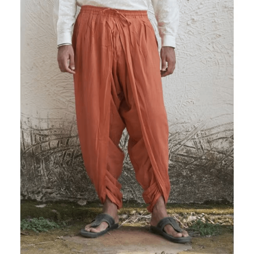 Dhoti Pant Cotton Rust