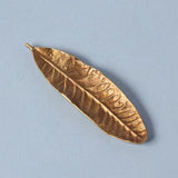 Brass Incense Holder long leaf