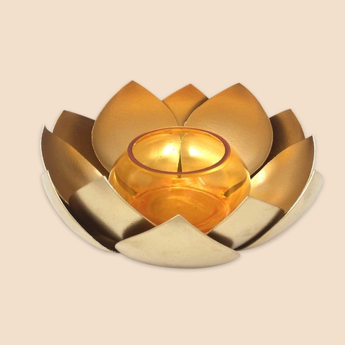 Lotus Light Holder Orange