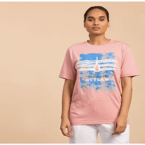 Ultimate Outlaw T-Shirt Peach 100% Cotton