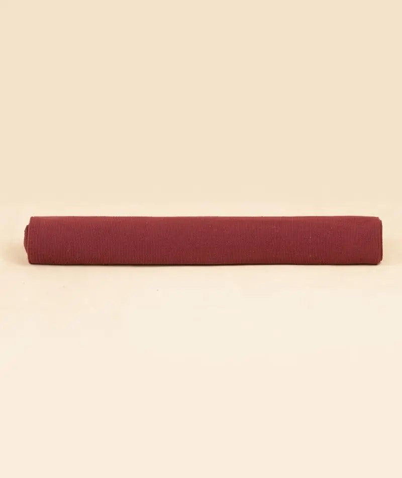 Cotton yoga Mat - Rubber coated Bottom