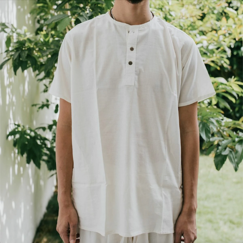 Undyed Cotton Kurta - Off-White