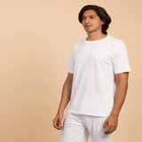 Unisex Cotton Short Sleeve Sadhana T-Shirt - White