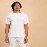 Unisex Cotton Short Sleeve Sadhana T-Shirt - White