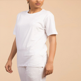 Unisex Cotton Short Sleeve Sadhana T-Shirt - White