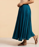 Mulmul Plain Skirt Blue