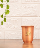 Copper Cup in Matte Finish with Brass Aum (small)