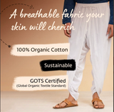 Dhoti Pant White Organic Cotton