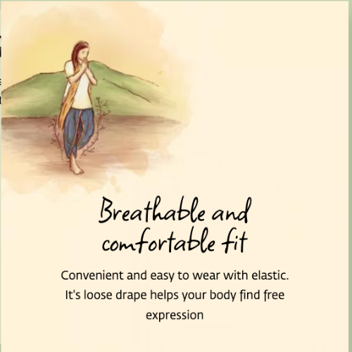 Dhoti Pant Cotton Indigo