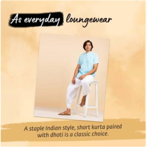 Dhoti Pant Cotton Indigo